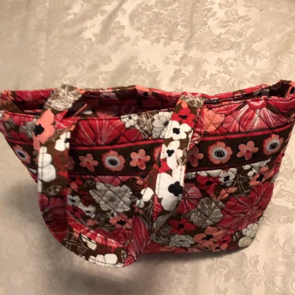 SIERRA PACIFIC CRAFTS QUILTED PURSE VIBRANT FLOWERS LINED ZIPPER CLOSING #166 - Picture 3 of 13